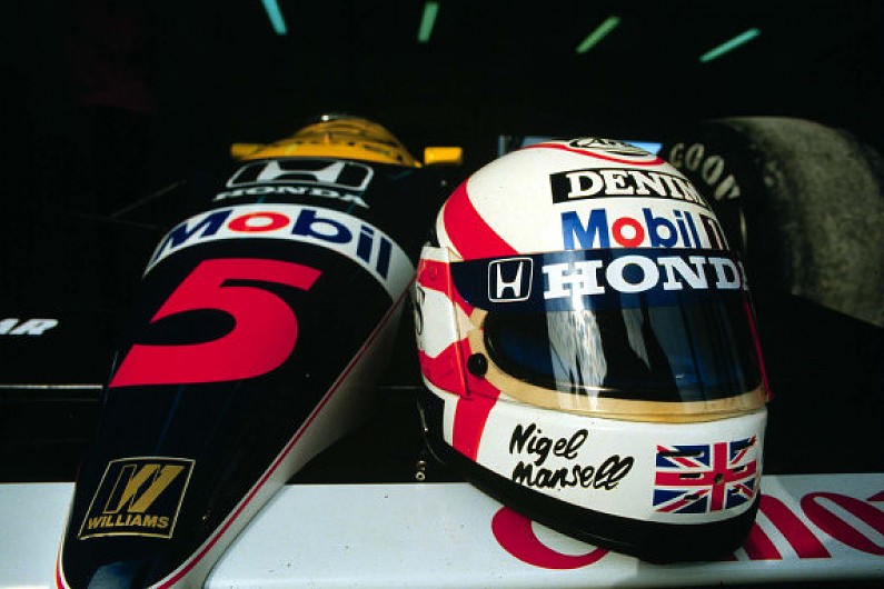 Le casque de course de Nigel Mansell
