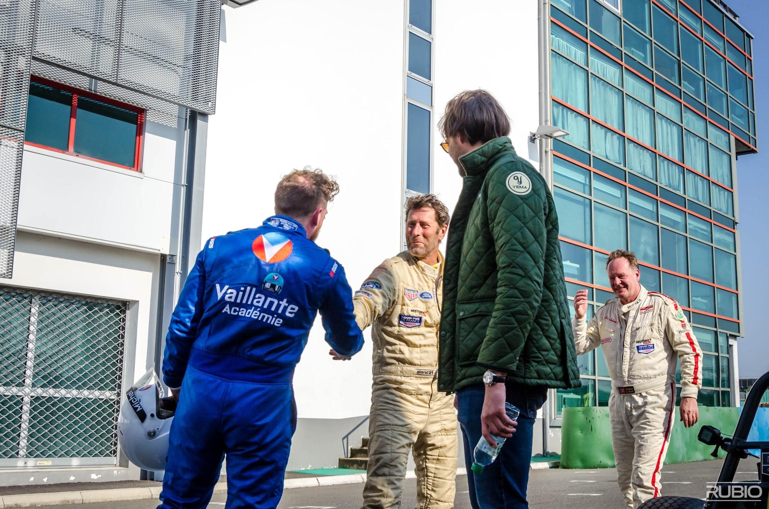 Michel Dupont, Pierre Sancinena, et Eric Lecluse à l’issue de ma première course à Magny-Cours