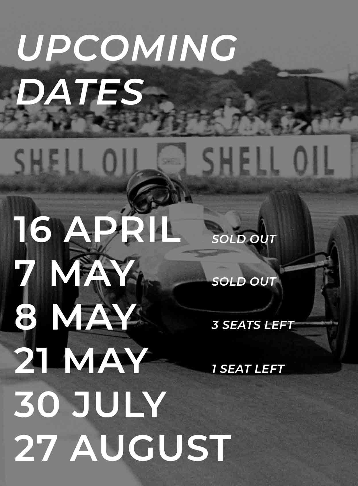 f1 experience classic racing school calendar