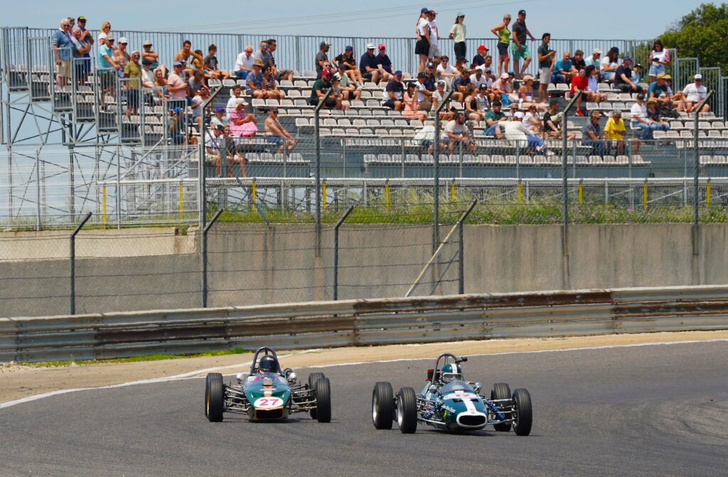 Nicolas Leblond dans sa Dulon LD4 à l'Historic Tour 2023 sur le circuit de Lédenon, Championnat Formule Ford.