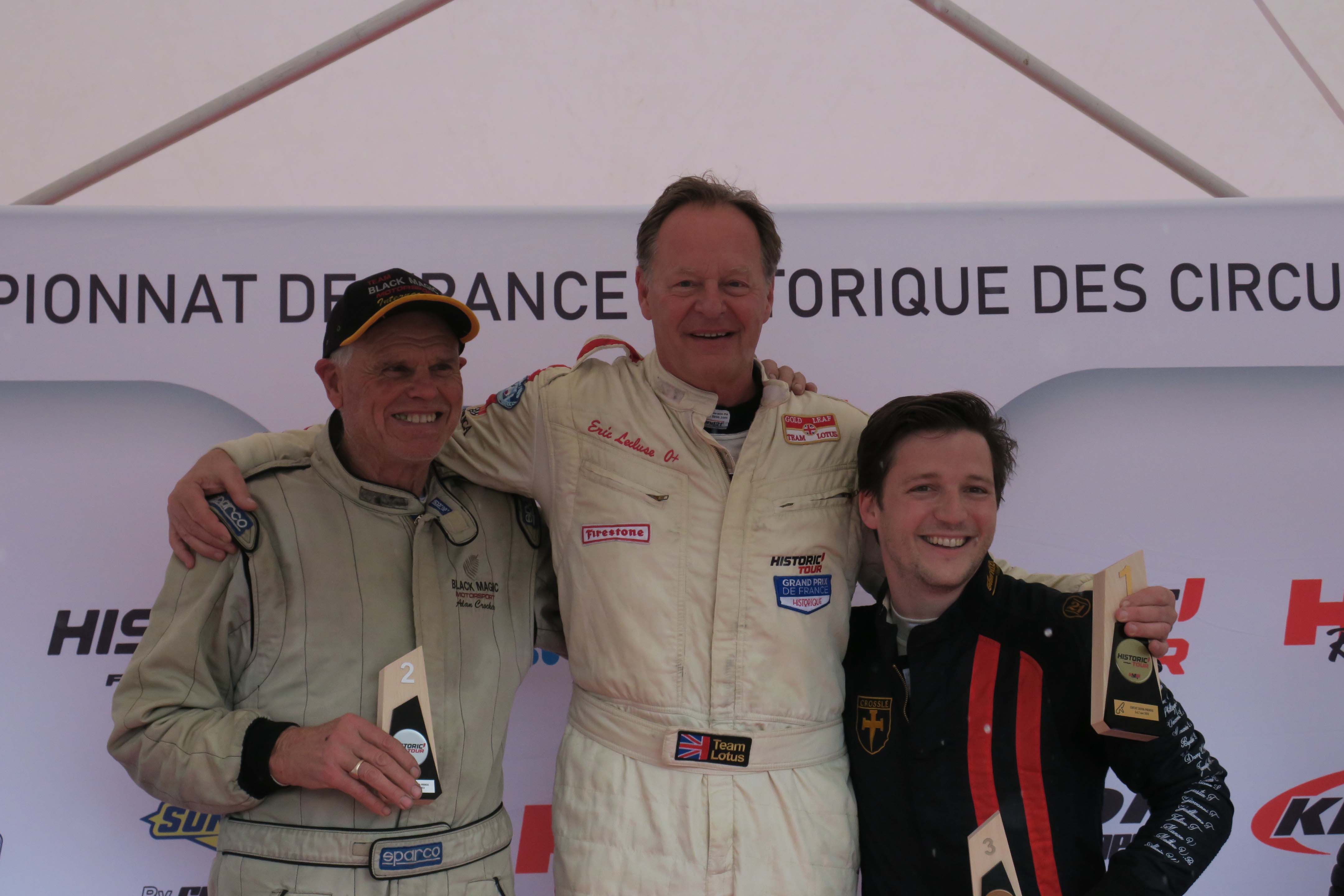 Nicolas Leblond sur le podium à l'Historic Tour 2023 Dijon.